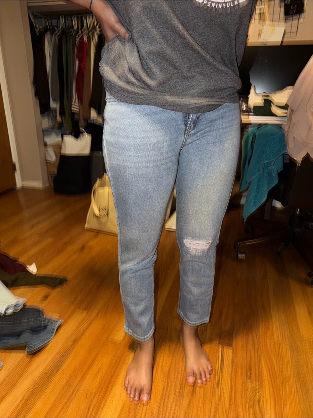 wild fable Light Blue Ankle Crop Jeans